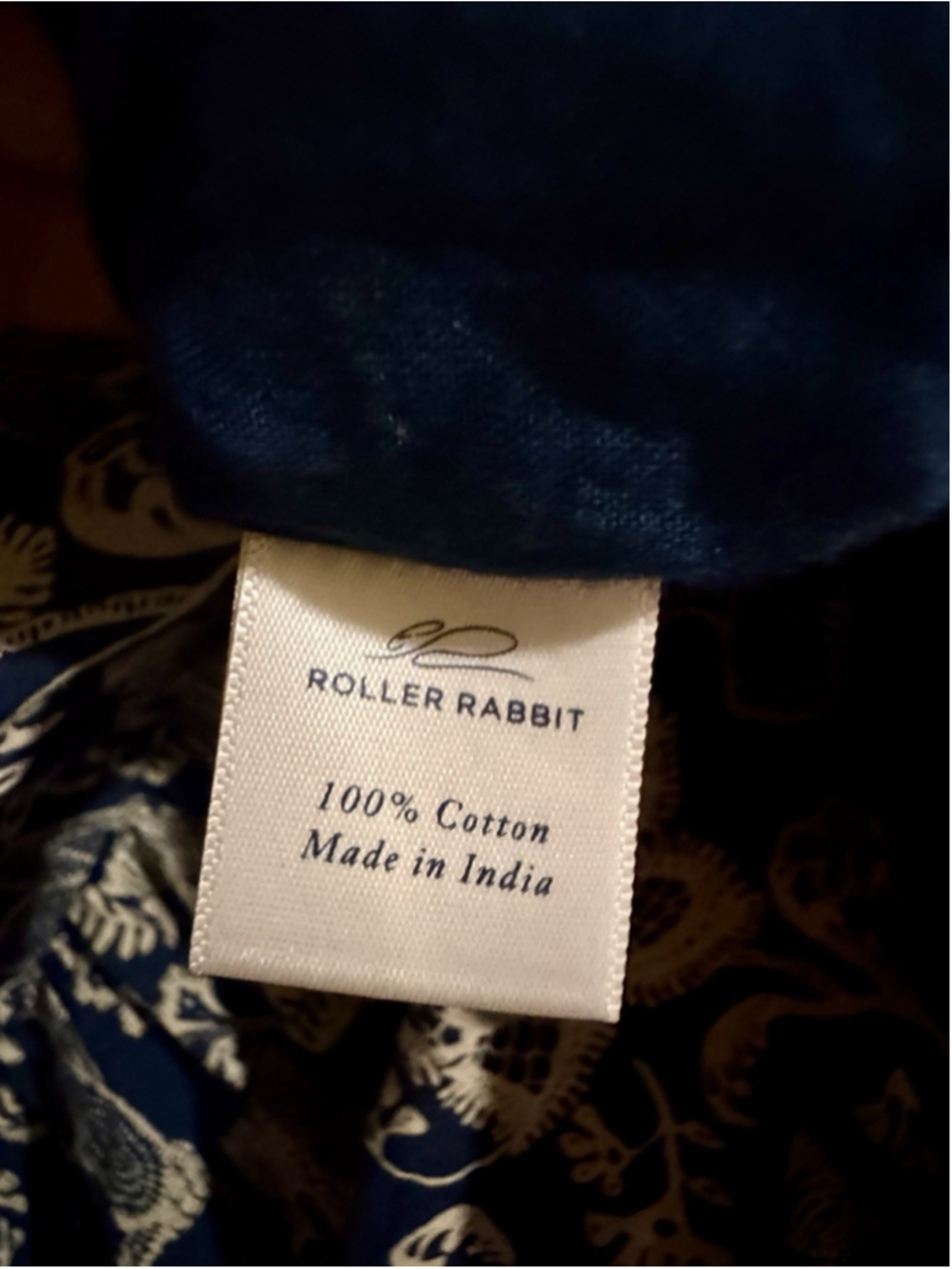 Roller Rabbit POM Dakota Dress XS Navy Floral Boho Midi Adjustable Strap Cotton - Picture 8 of 11